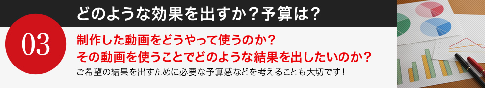 03 どのような効果を出すか？予算は？